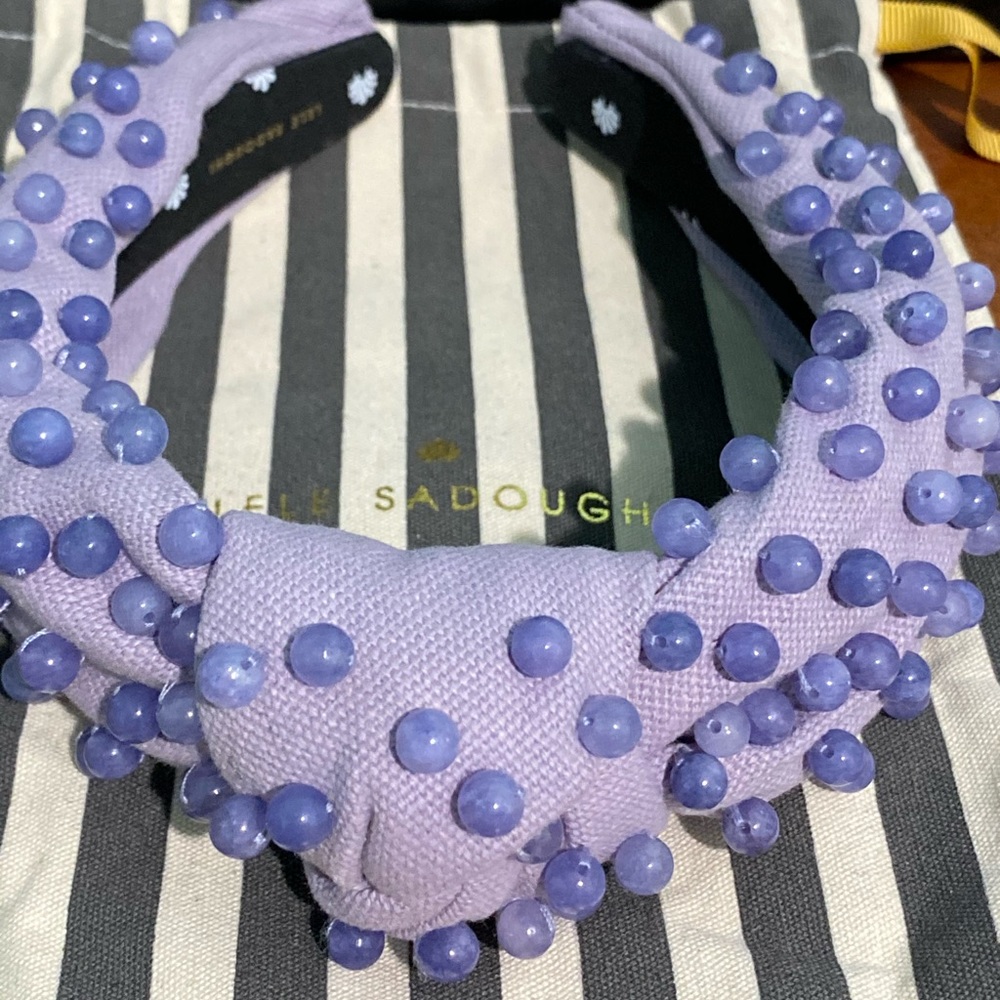 Lele Sadoughi Blue Lace Woven Headband